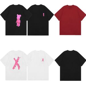2024 Yaz Erkekler Tasarımcı T-Shirt Çift Sıradan Mektup T-Shirt Gevşek Desen Baskılı Kısa Kollu Moda Hip Hop Giyim S-XL