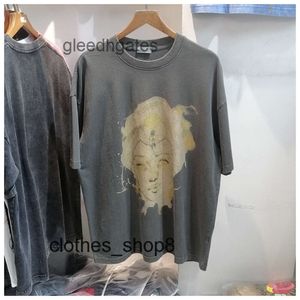 designer T shirts Mens Sweatshirts Gallerry deptt American high street hip hop loose wash used sculpture print men's Cotton Short Sleeve T-Shirt 2CZB NPP1