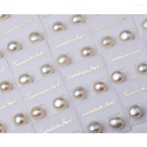 Kolczyki stadninowe działki hurtowe 50 par mieszaj masa naturalna perła słodkowodna dla kobiet mody kolczyki prezent biżuterii