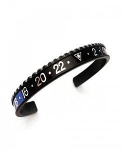 361L stainless steel black cuff bangles bracelets car style speedometer bangle bracelet for lover Valentine Day friend gift B00841201200