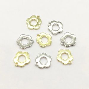 Smycken ny ankomst 14x13mm 100 st zinklegering blommor form charm för handgjorda halsband örhänge diy delar smyckesfyndkomponenter