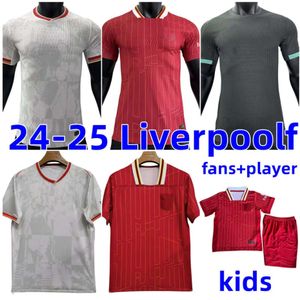 Günstige 24-25 Live.POOL Fußballtrikot MO SALAH Heim Auswärts Dritter THIAGO Luis Diaz Fußball FIRMINO VIRGIL Shorts Spieler Fans Trikot FC Maillot De Foot Kits Liverpool Kinder