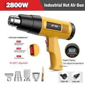 Guns 2800w Hot Air Blower Industrial Heat Gun Temperature Adjustable Hot Air Gun Heating Gun Heat Shrink Hair Dryer Plastic Welding