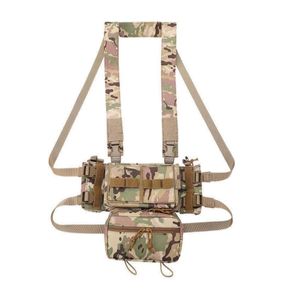 Tactical Mk3 Tactical Chest Rig Micro Fight Modular Justerbar jaktplatta bärare Airsoft Vest med 556 762 Mag Pouch Y2011234332066