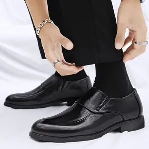 Casual Shoes High Quality Men Business Leather Flat Designer Moccasin Breathable Loafers Comfortable Formal 2024