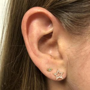 Stud Earrings 925 Sterling Silver Hollow Star Earring For 2024 Christmas Classic Design