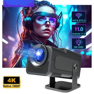 Android 11 390ANSI HY320 Projector 4K Native 1080P Dual Wifi6 BT5.0 Cinema Outdoor Portable Projetor Upgrated HY300