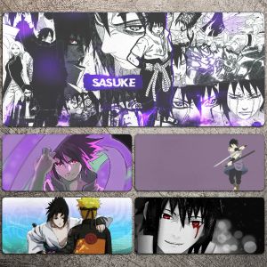 Almofadas Naruto Sasuke Mousepad Grande Gaming Mouse Pad LockEdge Engrossado Teclado de Computador Mesa Tapete