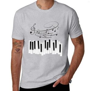 Herrpolos piano tangentbord t-shirt pojkar djur tryck sommarkläder söta toppar kläder