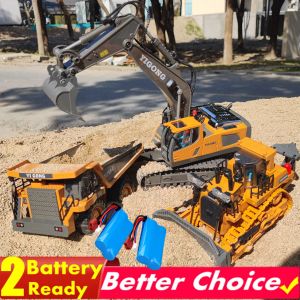 Auto 4WD Bambini Remote Control Excavator RC Auto Dump Dump Truck Bulldozer Engineering Off Road 4x4 Vehicle Boy Girl Toy Kids Gift Kids