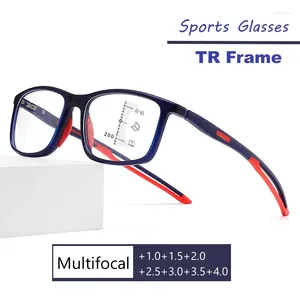 Sunglasses TR90 Progressive Multifocal Glasses Ultralight Blue Light Blocking Reading Men Women Vintage Near Far Presbyopia Eyewear