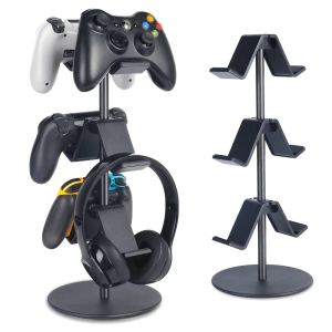 Supporti Supporto per controller a 3 livelli, Rack di stoccaggio per supporto per cuffie, Accessori per PS5 Gancio per controller di gioco per accessori di gioco universali