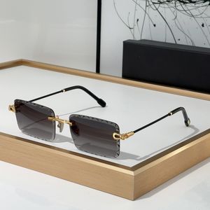 FG50137U Kvinnor Black Square Rimless Solglasögon Luxur Designer Sunglass Beach Brown Shades Unisex Sun Glasses Fashion Eyewear Driving Trend New Ship With Box