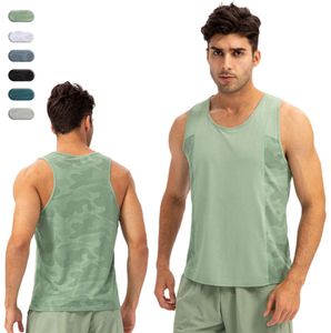 Lu Yoga Lemon Algin Men Gym kläder ärmlös sportträning Vest Running Training Tank Top Elastic Fitness Breattable Man ActiveWear LL Align2024