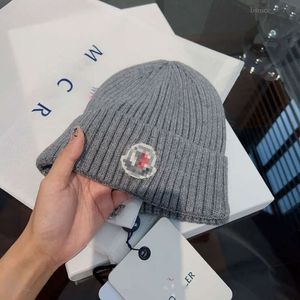 Beanie Monclair Cappello lavorato a maglia Donna Uomo Lana Inverno Caldo Berretti Cappelli Monclair Giacca Donna Bonnet Caps Monclears Uomo Bianco Volpe Cappello 7552