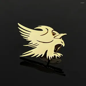 Brooches Stainless Steel Animal Charm Badge Eagle Tattoo Ikon Brooch For Mens Butterfly Buckle Pins Suit Accessories Wedding Party Gift
