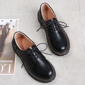 Casual Shoes Black Lolita Flats Women Oxford Fur Loafers Female Leather Mary Jane Teen Girls School Non-Slip Big Size 43