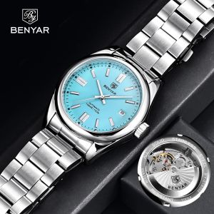 時計Benyar 2022 Classic Limited Edition Men's Automical Watchステンレス鋼Sapphire Automatic Date Night Watch Relogio