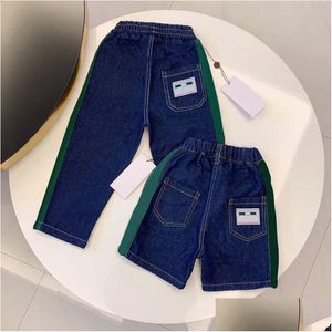 Trousers New Fashion Designer Trousers Kids Pants Summer Shorts Boys Grils Casual Letter Printed 2 Styles Drop Delivery Baby, Kids Mat Otexh