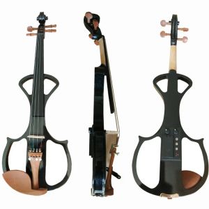 Violino Violino elettrico 4/4 Giuggiola Strumento musicale prestazioni professionali Violino elettroacustico con cuffie con arco brasiliano