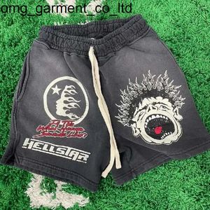 Neue 24ss Herrenshorts Hellstar Studios Sounds Like Heaven Modemarke Männer Frauen Kordelzug übergroße Reithose Y2k Herrenshorts