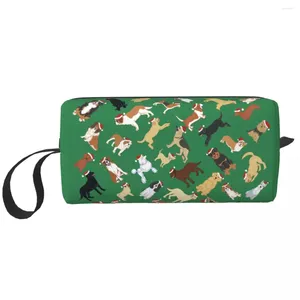 Cosmetic Bags Custom Cute Dogs Pattern Travel Bag Women Toiletry Makeup Organizer Ladies Beauty Storage Dopp Kit