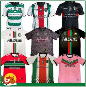 2024 2025 Palestina camisa de futebol em casa preto branco 24 25 CD Palestino nome personalizado número camisa de futebol