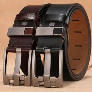 Belts Cow Genuine Leather Strap Male Belts for Men New Large Plus Size 140 150 160cm Vintage Pin Men Belt High Quality