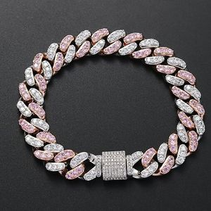 Mens 12mm 7inch 8inch Miami Cuban Link Chain Armband Hip Hop CZ Cuban Armband Cubic Zirconia Jewelry232y