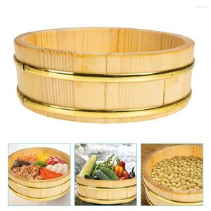 Servis uppsättningar sushi hink restaurang container runda för fat koreansk kök gadget ris skål