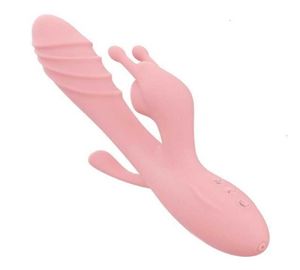 Seks Oyuncak Masajı 3 In 1 Dildo Tavşan Vibratör Su Geçirmez USB USB Şarj Edilebilir Anal Klitoris Oyuncakları Kadın Çiftleri Alışveriş Online 7462245