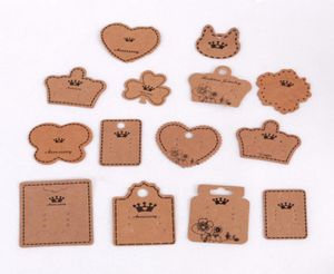 100pcslot Kraft Earring Card Different Size Ear StudDrop Earrings Cards Can Custom Logo Jewelry Display Tag9110468