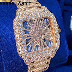 Diamanten-Uhr 6nsq Carters Herren-Armbanduhr, Moissanit-Mosang-Stein, individuelle Anpassung, kann die Tt des automatischen mechanischen Uhrwerks für Herren, wasserdicht, C7 A17cdzu9as cy bestehen