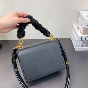 Vintage clássico designer duplo mensageiro saco de couro sólido cashmere alça crossbody saco mini commuter