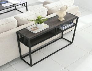 Living Room Furniture American porch table metal wrought iron long bedroom office el display table narrow side6158822