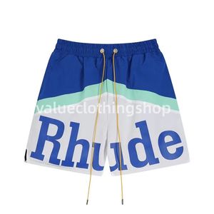 Projektant Męskie Shorts Rhude Shorts Summer Fashion Rude Beach Shorts Men High Quality Street Wear Purple Hip Hop Pants Mens Rhude Shortmfva
