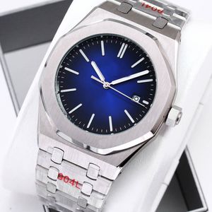 Relógio masculino de luxo mestre luminoso gradiente mecânico automático Dial de aço inoxidável fivela de fivela de arco 41mm