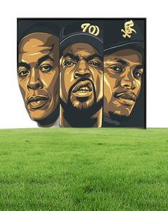 Väggkonstdekor legend old school biggie smalls wutang nwa hip hop rap stjärna canvas målning siden affisch3482825