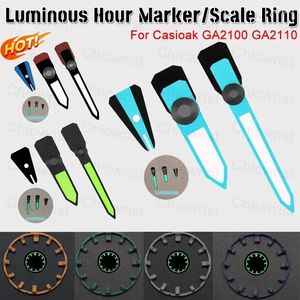 Casioak GA2100 2110 Luminous Hour Marker Ölçekli Halka Dizin Diy Modifikasyon Refit Mod Aksesuarları için Bantlar İzle