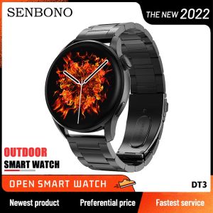 Watches Senbono 390*390 HD stor skärm Smart Watch Men Bluetooth Ring IP68 Waterproof Heart Rate ECG Monitor Smartwatch för Xiaomi iOS