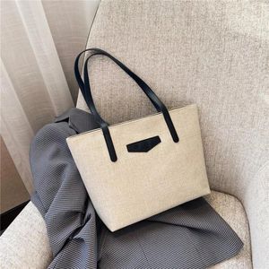 Cosmetic Bags Casual All-Matching Bag Women 2024 Trendy Korean Style Cotton Linen Large Capacity Handbag Women's Shopping