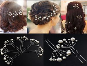 Simulera Pearl Hairpins Frisyrer Bröllop Brudhårstift Hår smycken Tillbehör Hårkläder Girls Hårklipp för kvinnor3285511