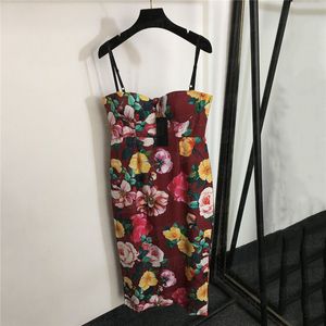 Luxus-Muster-Sling-Kleider für Frauen, wickeln, Hüfte, sexy, schlanke Röcke, Urlaubs-Stil, Kleid für Damen, Designer-Kleidung