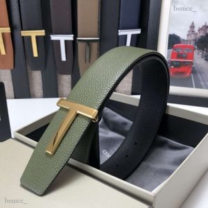 Tom Fords Tom Belt High Quality Fashion Designer Men Womens äkta läder T Buckle Belts Lyxkläder Tillbehör Midjeband med Box Dustbag Tom Fords Belt 7399