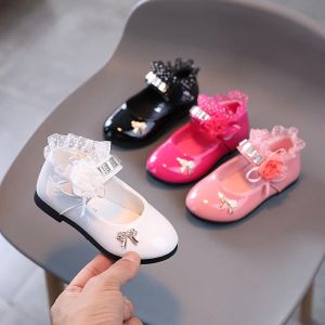 Sneakers Baby Buty Kids Soft Bottom Rhinestone Pearl Flower Princess Buty Girl