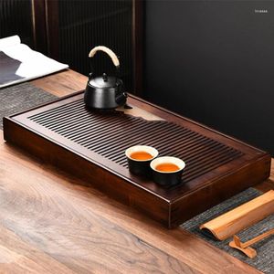 TEA TRAYS SOLID TRÄ TRAY TRAY DRAINAGE VATTRAGNING Kungfu Set Drawer Board Dining Table Chinese Ceremony Tools