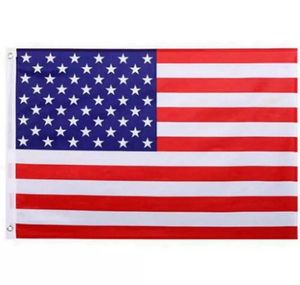 American Flag Garden Office Banner 3 x 5 stóp Wysokiej jakości gwiazdy i paski Polyestr Solid Banner 150x90cm Inwentaryzacja Whole6071797