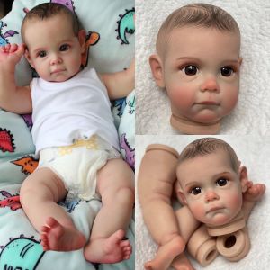 Dockor 22 tum kit återfödda målade återfödda satser Maggie Bebe Reborn Doll Diy Painted Lifelike Oavslutad dockan