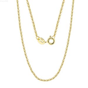 Rinntin Gc02 Prezzo di fabbrica Stile conciso Collana in oro massiccio 14k con taglio a diamante da 1,2 mm per donna Uomo