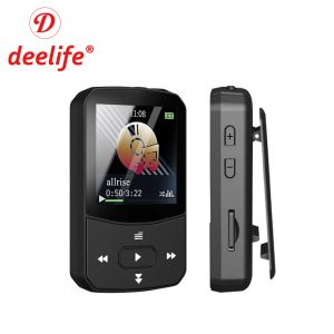 Players Deelife Sport Bluetooth Mp3 Player for Running with Music Play Armband Portable Clip Pedometer Fm Radio Tf Recording Mini Mp 3